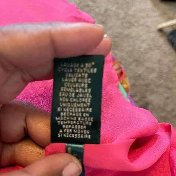 Lauren Ralph Lauren Drop Waist Sleeveless DBL Vneck Flowy Floral Dress Size 4 - Picture 12 of 14